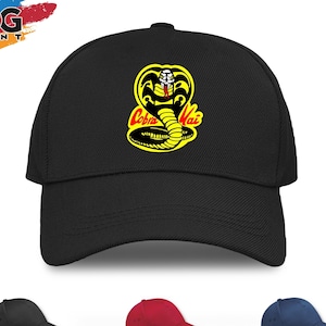 Cobra Kai-pet | Cobra Kai-hoed | Karate baseballpet voor kinderen retro tv MMA-fan cadeau | Kobra Kai-cadeau voor hem papa Cobra-slangenhoed | Uniseks volwassene