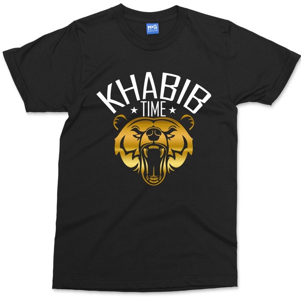 -shirt Khabib Time | Vêtements de combattant MMA | Khabib Nurmagomedov | Arts martiaux mixtes | Chemise d'entraînement GYMNASE