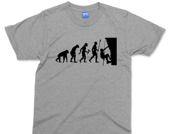 Evolution des Kletterns T-Shirt | Klettern Geschenke | Shirt für Kletterer Natural Extreme Sports Geschenk Für ihn UNISEX Top