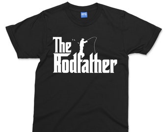 The Rodfather T-shirt, Fishing Lover Funny Shirt, Fisherman Rod Fish Catcher Graphic Tee, SportFishing Unisex T-shirt, Fishing Gifts for Him