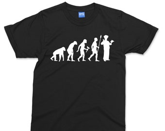 T-shirt Chef Evolution | Grappige chef-kok | Chef-kok cadeau-shirt | Cadeau voor chef-kok | Beste voedselmaker | Cadeau vader chef-kok | Cadeaushirt voor hem/haar/chef