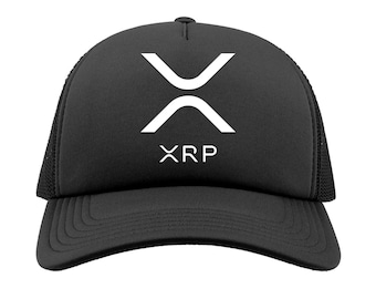 Ripple Xrp Logo Trucker Cap | Xrp Gifts | Xrp Army Investor | Just Hodl It | Crypto Investor Apparel Market Trader Unisex Adult Baseball Hat
