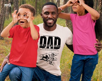 Personalised Dad T-shirt, Customised The Man The Myth The Legend Fist Bump Set Tee, Father’s Day Gift, Custom Name Matching Dad Son Outfit