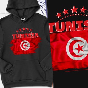 Tunisia Football Hoodie ستي شيرت كأس العالم التون Tunisia Football Games World Team Cup Tunisia Flag World National Football Hoody