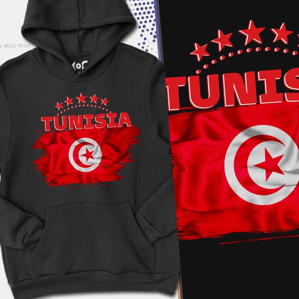 Sweat à capuche de football Tunisie كأس العالم التون Coupe du monde par équipes de football Tunisie Drapeau tunisien Sweat à capuche de football national du monde
