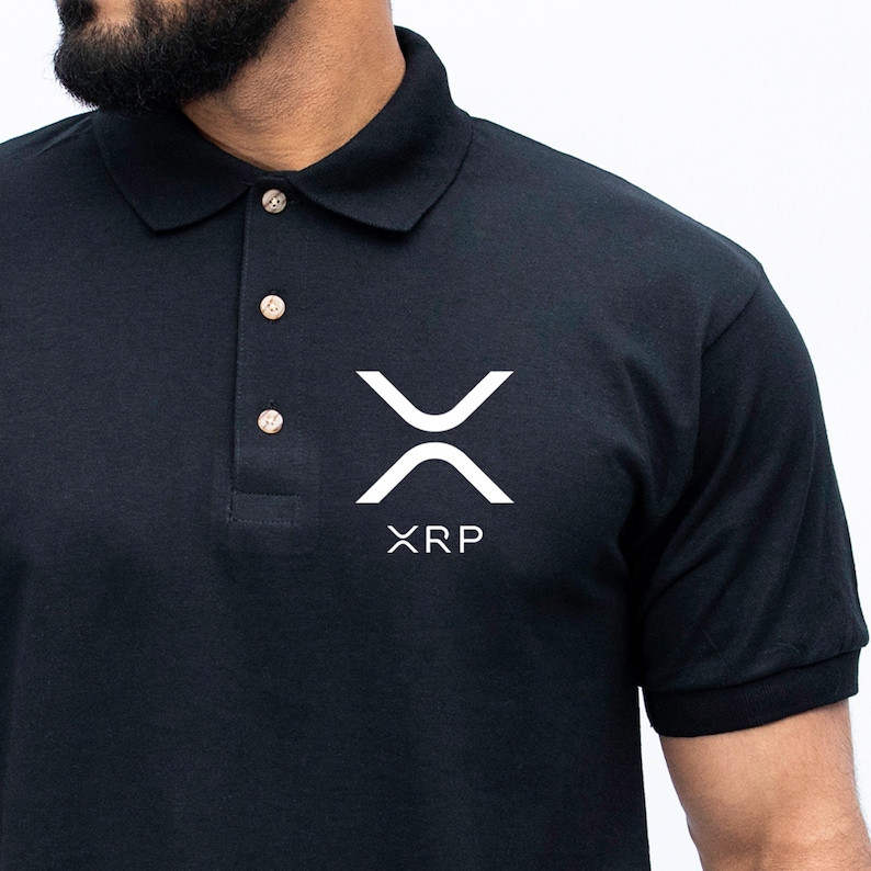 XRP Ripple Logo Poloshirt Geschenk für Trader -Investor | Mond Bullenmarkt | Handel mit XRP Armee Halter | Hodl Trader Shirt für Trader Bild 2
