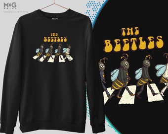 The Beetles Classic Sweatshirt, Parodie Humor Lustige Kunst Cartoon Pullover Beatles Fan Pullover Geschenk