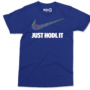 JUST HODL IT Logo T-shirt | Funny Crypto Shirt Parody | Bitcoin Cardano Ethereum Xrp Ripple Dogecoin | Investors Traders - Unisex Tee image 7