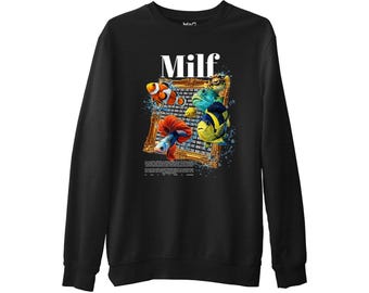 Man I Love Fish Jumper, Funny Offensive Meme Sweatshirt, Retro Vintage Unisex Style Top, Bold Inappropriate Humour Gift Idea for Him & Her