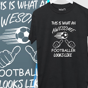 Funny Footballer T-shirt | Awesome Footballer Gift Shirt | Boys Football Tshirt | Footballer Gifts for Boys Son Grandson | Football Birthday