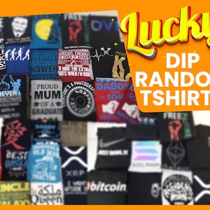 Pacchetto di magliette Mystery Box assortite, collezione Mystery Vintage Modern Tee, pacchetto a sorpresa di abbigliamento grafico streetwear, regalo divertente per lui