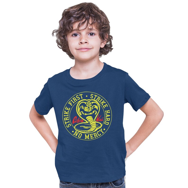 Cobra Kai Kids T shirt Kung Fu Top Gift Cobra Kai Shirt | Karate Kid | Karate Shirt | Kids Gift Shirt | Birthday Gift | Childrens ALL Sizes image 2
