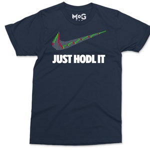 JUST HODL IT Logo T-shirt | Funny Crypto Shirt Parody | Bitcoin Cardano Ethereum Xrp Ripple Dogecoin | Investors Traders - Unisex Tee image 6