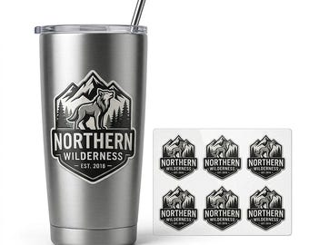 Custom 3D UV DTF Stickers for Drinkware, Personalised Waterproof Raised Decals, Premium Transfers for Cups, Tumblers, Mugs & Water Bottles