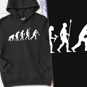 Funny Cricket Evolution Hoodie Darwin Humour Parody Intellectual University Unisex Hoodie, Sports Game Cricket Fan Jumper For Men Women