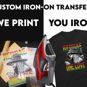 Custom Iron On Full Colour Vinyl transfers T-shirt Printing Ready To Print Personalised Text Name Logo Photo Bulk Vinyl Transfer Any Colour