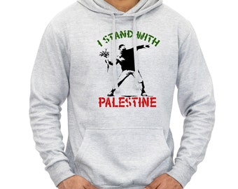 I Stand With Palestine Graphic Hoodie, Save Palestine Gaza Jumper, Human Rights Activist Pullover, Free Palestine Unisex Hoody