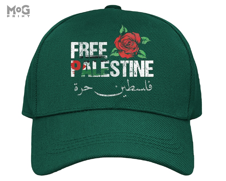 Free Palestine Arabic Cap Rose Palestinian Flag Rose Symbol | West Bank ...