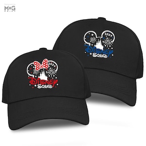 Disney Squad Baseball Cap, Disney World Mickey & Minnie Caps, Disneyland Family Holiday Matching Hats, Disney Vacation 2024 - Adult Kids Hat