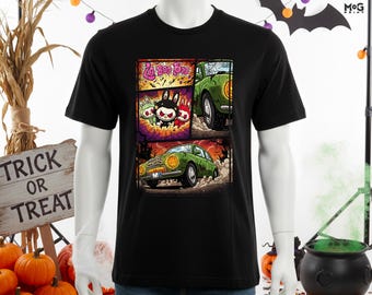 Spooky Monster Doll Halloween T-shirt, Scary Cartoon Character Shirt, Haunted Macaron Tee, Halloween Party Costume, Trick or Treat Gifts