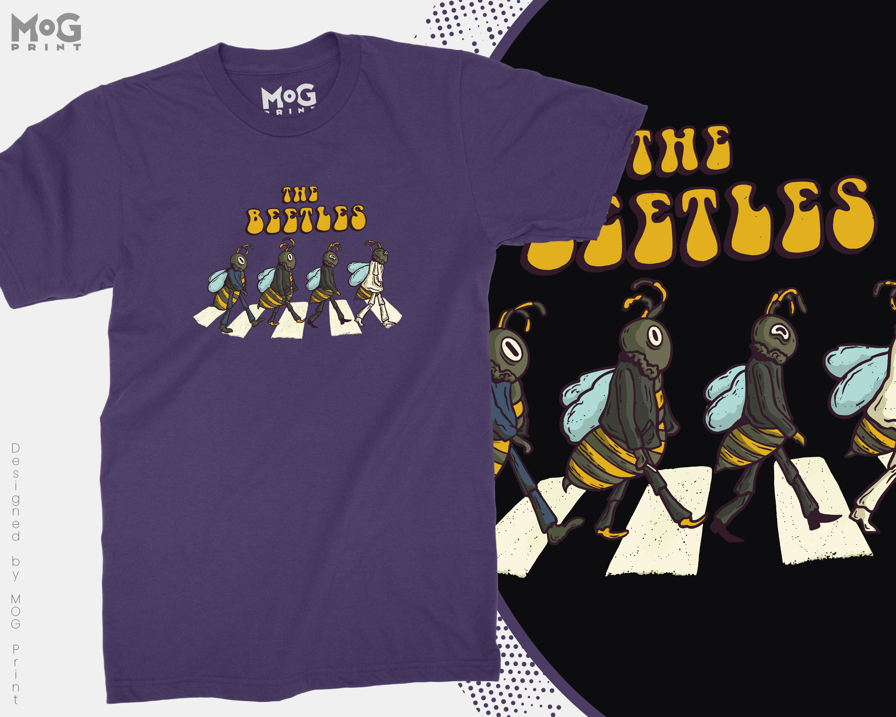 The Beetles Classic T-shirt, Parody Humor Funny Art Cartoon