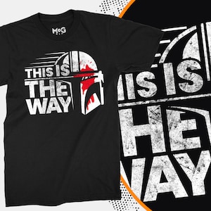 This Is The Way T-Shirt - Sci-Fi kultiges Grafik-T-Shirt für Männer - Geeky lustiges Streetwear Geschenk - Popkultur-T-Shirt für Fans - Geburtstagsgeschenk Top