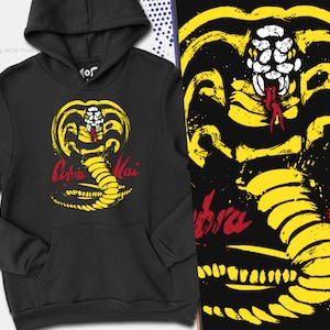 Cobra Kai Graphic Hoodie | The Karate Kid Retro Tv Show MMA Dojo Cobra Kai Gift | Martial Arts | jumper pullover Miyagi Hood Unisex Jumper