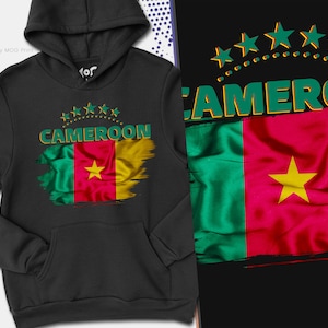 Cameroon Flag Hoodie| Cameroon Football Jumper World Team Cup Cameroon World Football Cup National Unisex Hoody