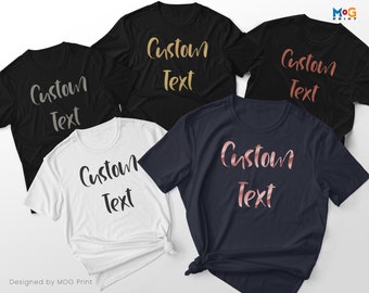 Custom Text T-shirts | PERSONALISED Printed Shirts Personalized Group tops | Birthday Gift Hen Party Group Shirts | Men's Women's Unisex Top