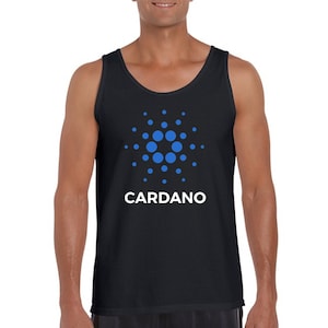 Cardano Logo vest | digital money gift | cardano virtual coin merch clothing hodl trading blockchain investing | gift for him mens tank top