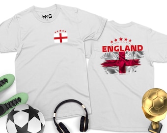 England Flag T Shirt, English Football Supporter Tee, St George Cross Sports Top, London Tour Souvenir Gift, UK Soccer Fan Shirt