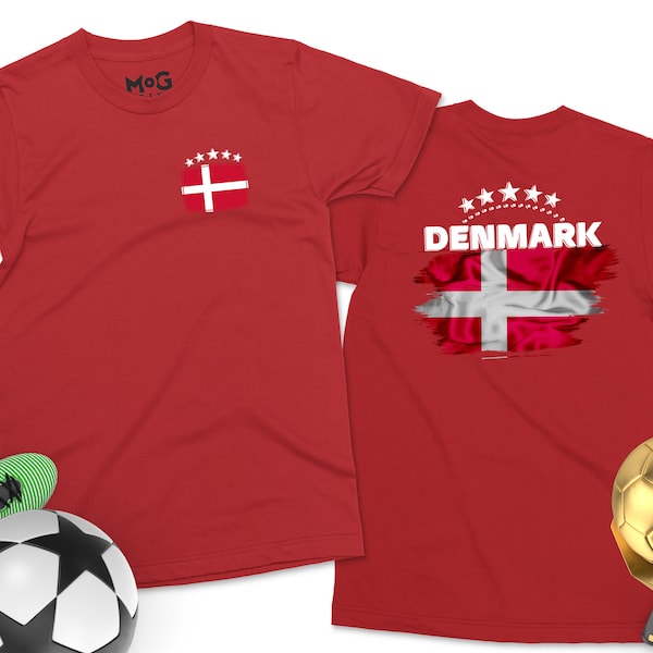 Denmark Football T-Shirt Danmark Fodbold skjorte WorId Cup Danish Tshirts Denmark WorId Football Cup Tshirt WorId Cup Denmark Flag t-shirts