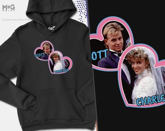 Scott and Charlene Retro Hoodie, Aussie Rock Band Wedding Jumper, 80s 90s TV Parody Sweatshirt, Funny Couple Anniversary Gift