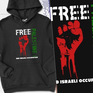 FREE PALESTINE Hoodie | Palestinian Freedom hoody | Save Gaza from Israeli Occupation | Protest Riot Awareness | Unisex Pullover Jumper UK