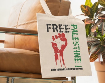 Free Palästina Vereinigte Menschen Anti-Kriegs-Ende Israelische Beruf Unterstützung Tragetasche | Stehen gegen Unterdrückung politisches Bewusstsein Grafik Tasche
