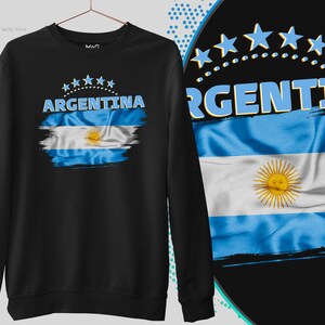 ARGENTINA FLAG Jumper Argentina Shirt Football WorId Argentina National Football Cup Argentina Team Cup Argentina Flag Souvenir Sweatshirt