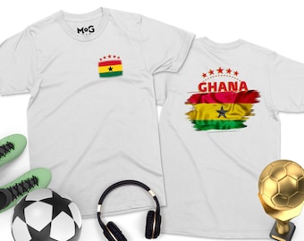 Ghana Football T-Shirt | Ghana Football Games shirt World Team Cup Ghana Flag World Football Cup National Tee Shirt Men Womens & Kids