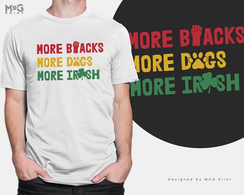 Meer zwarten Meer honden Meer Iers T-shirt | Antifascistische socialistische republikeinse unisex-tops | Socialisme T-shirt | Vecht voor gelijkheidskleding afbeelding 2