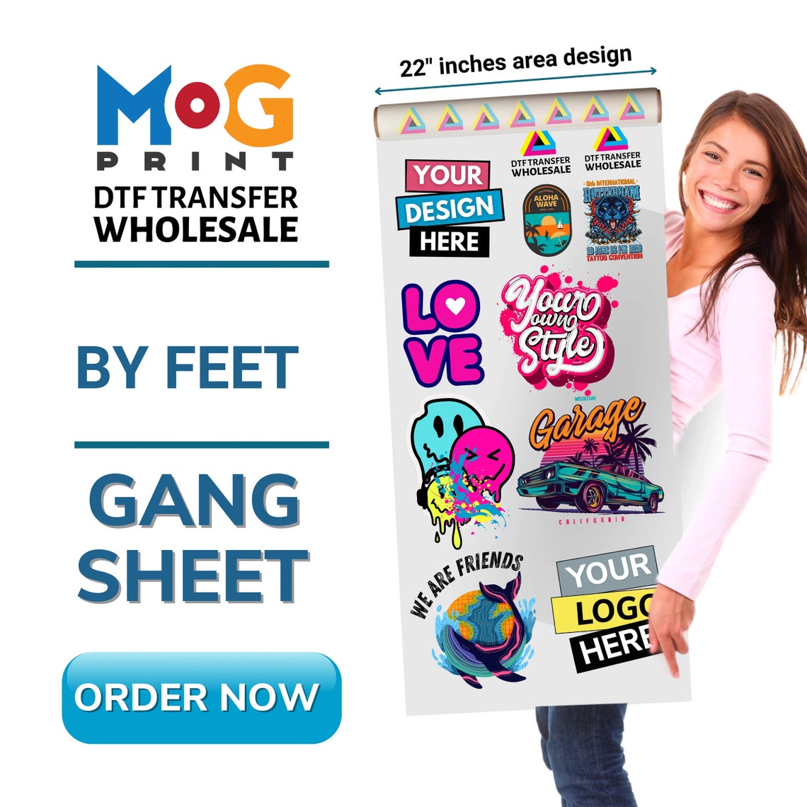 DTF Gang Sheets Custom Heat Transfers Ready to Press, Wholesale ...