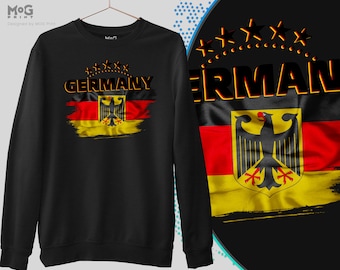 Deutschland Fußball Sport Pullover, Deutschland Fußball Weltmeisterschaft Flagge Sweatshirt, deutscher Anhänger Pullover, bedrucktes Sweatshirt für Fans