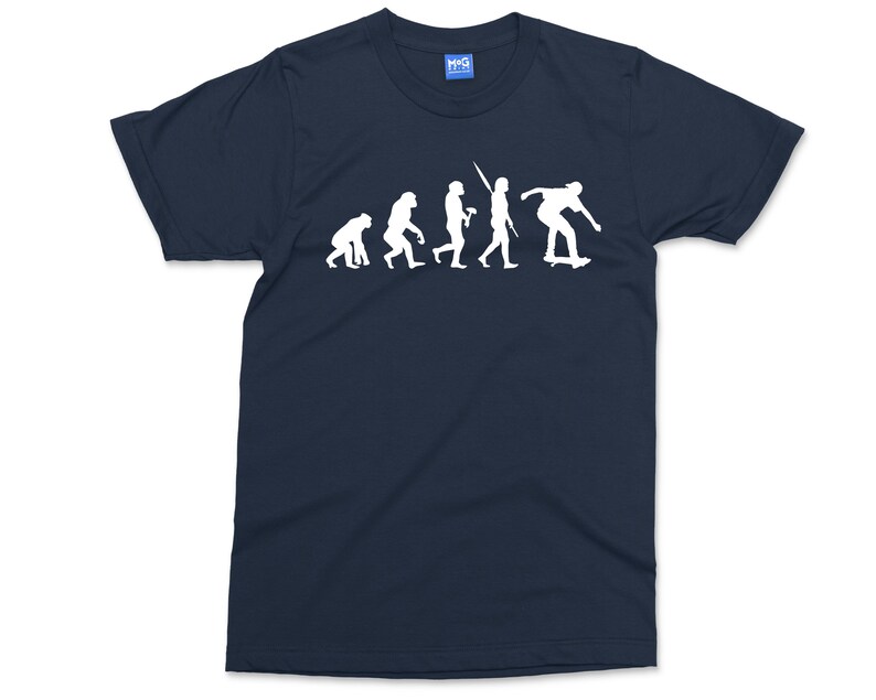 Skateboarding T-Shirt, Skateboarders T-shirts | Skater Shirts, Skating T-shirt, Evolution of Skateboarding tee, Skater Streetwear Apparel image 2