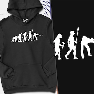 Evolution Of Pool Hoodie | Snooker Shirt | 8 Ball Pool | Pool Player Gift | Cue Sports Hooded Jumper | UNISEX
