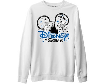 Conjunto de moletom Disneyland Squad, moletom combinando Disneyland Paris, blusas Mickey e Minnie Disneyworld, moletons para viagem de férias em família 2026