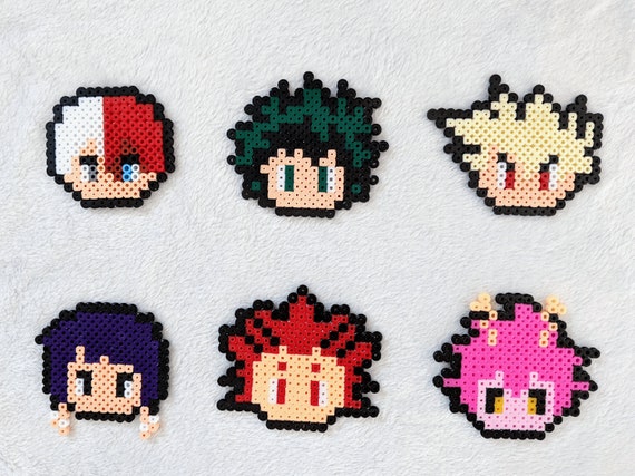 MHA Helden Bead Art Set Otaku Nerd Geschenke Pixel Art Taschenanhanger Schlusselanhanger Magnet Dekoration Hama Perlen Bugelperlen Etsy