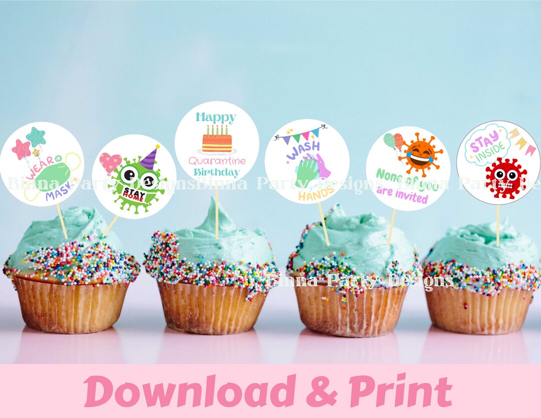 Quarantine Birthday Cake Topper, Printable Instant Download - Etsy