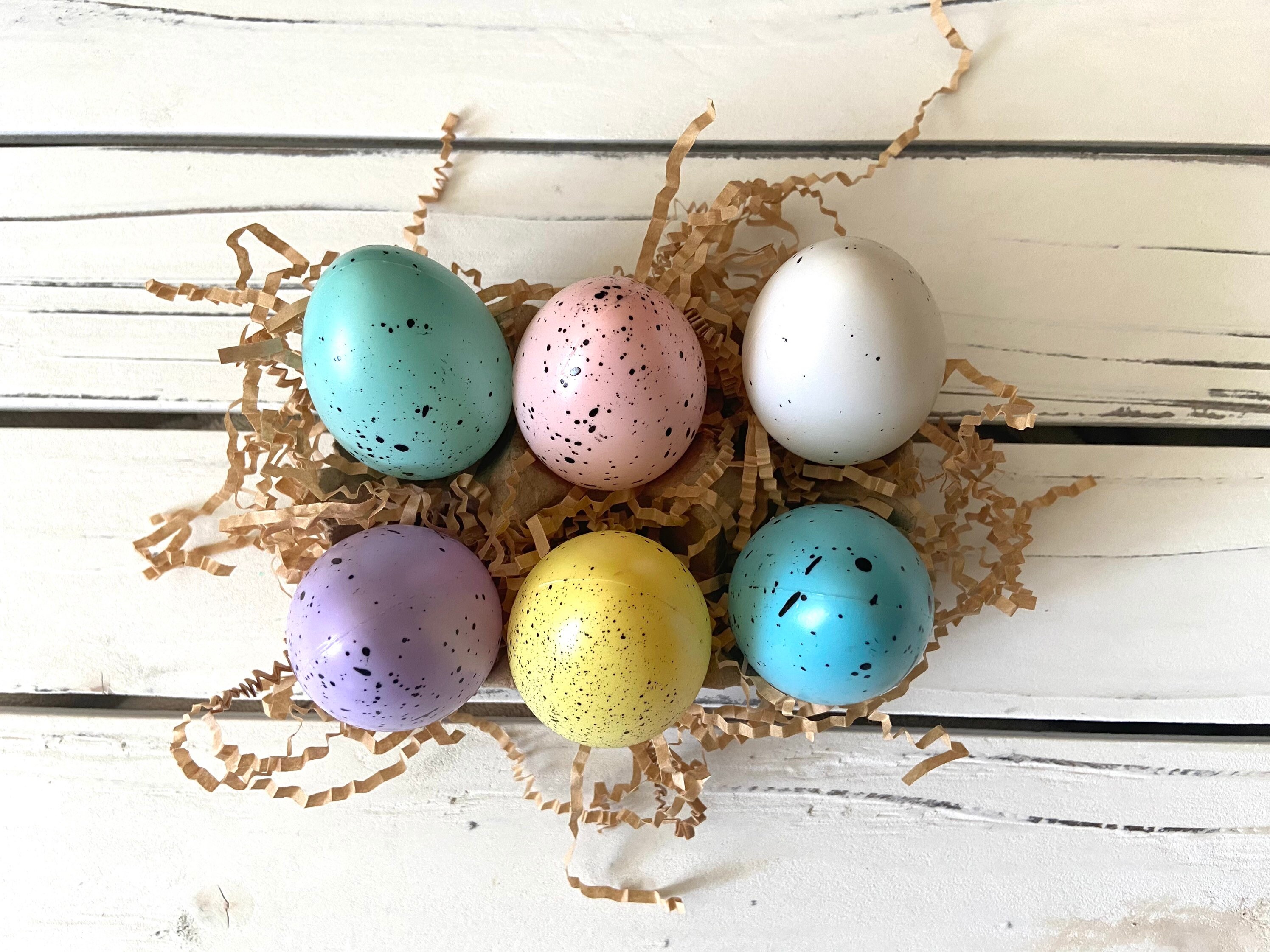 Speckled Easter Eggs in Assorted Pastel Colors Plastic 6ct. Etsy