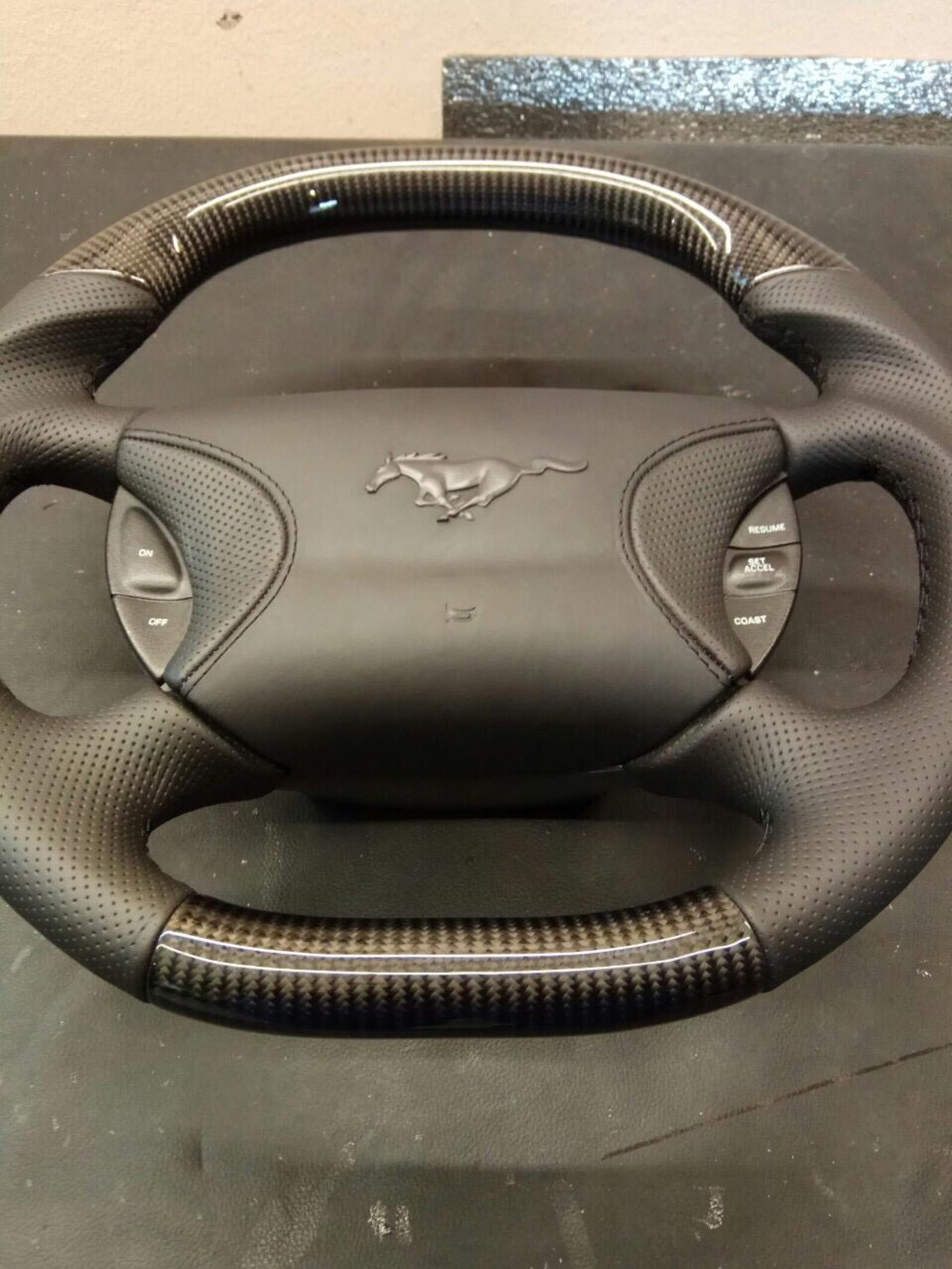 Ford Mustang 19992005 Steering Wheel Carbon Fiber Leather Etsy