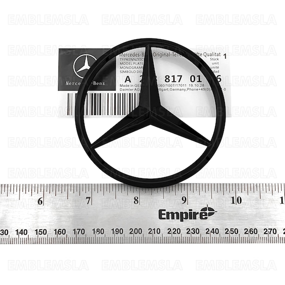 Mercedes-Benz W222 S-Class Matte Black Trunk Star Emblem Rear Luggage Lid Logo