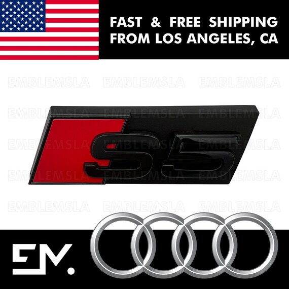 Audi S6 Front Grill Emblem Gloss Black for A6 S6 Hood Grille Badge Nameplate Audi S6 Front Grill Emblem Gloss Black for A6 S6 Hood Grille Badge Nameplate