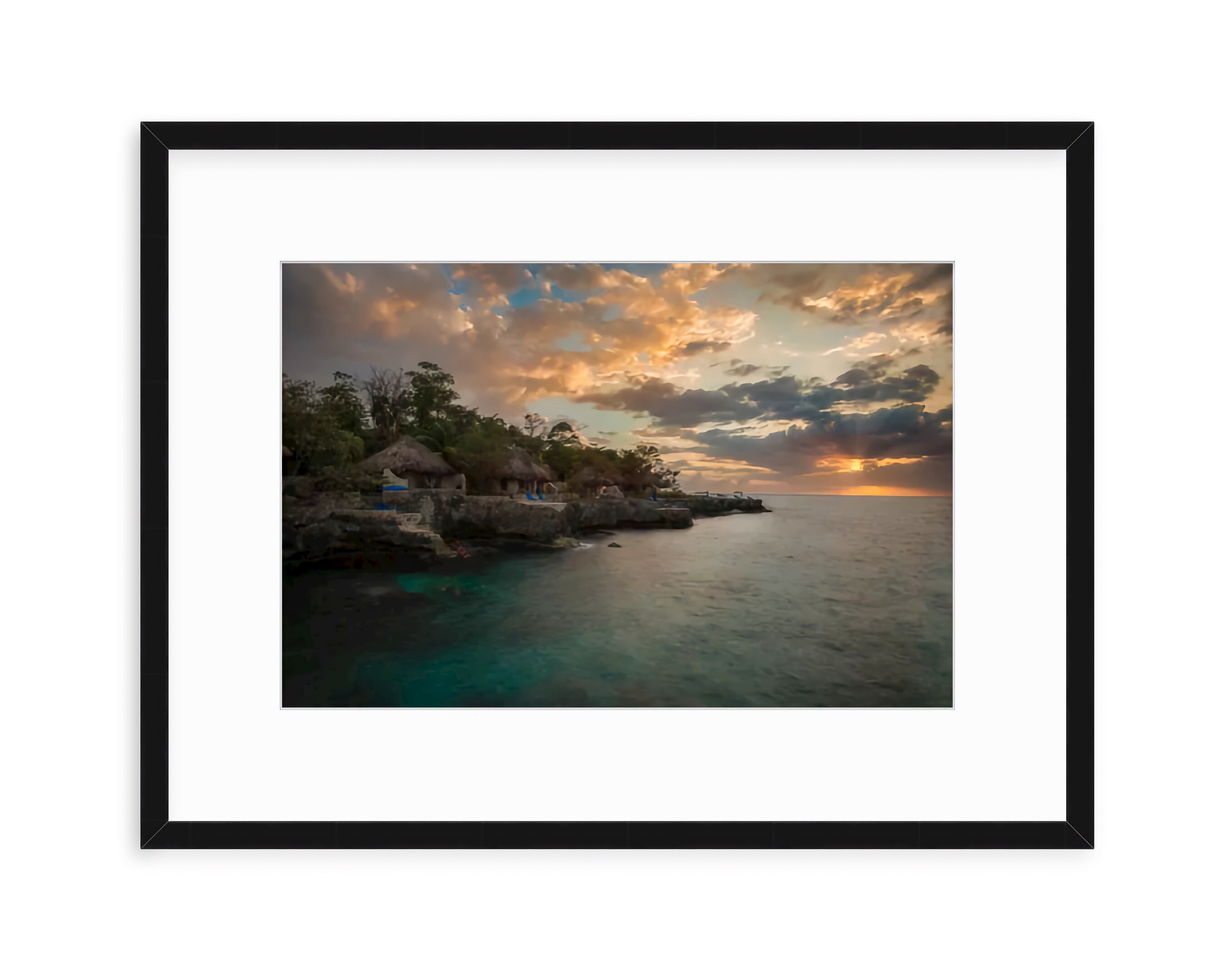 Jamaica Wall Art Print Jamaica Wall Décor Sunset Beach Jamaican Print